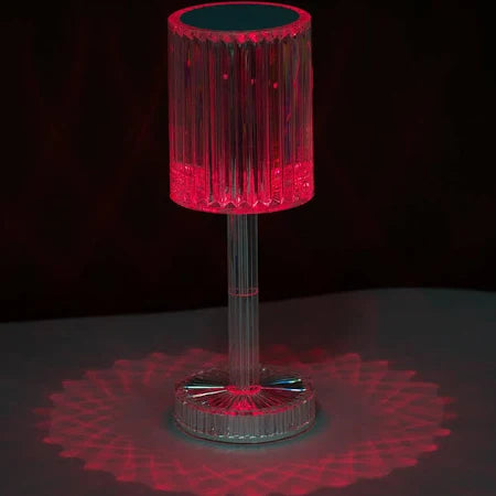 Portable Crystal Table Lamp,16 Color Touch Control Rechargeable