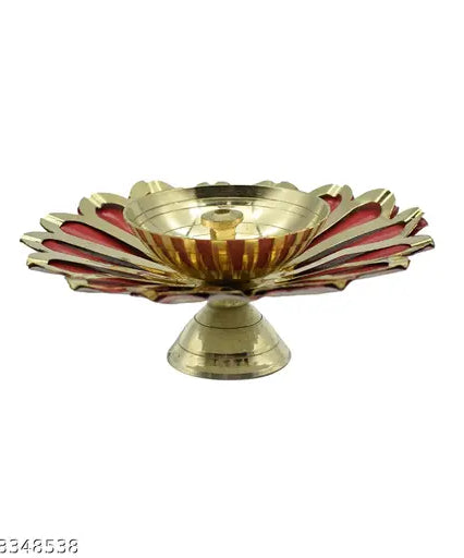 Lotus Brass Diya for Diwali Decoration