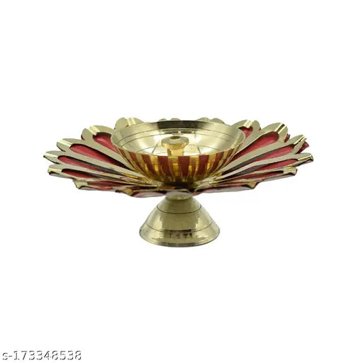 Lotus Brass Diya for Diwali Decoration