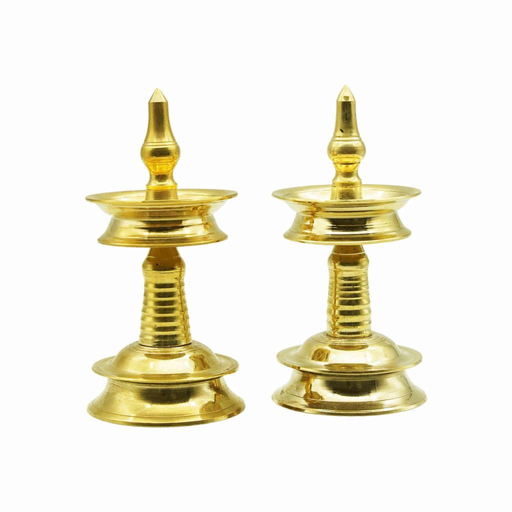 Brass Kerala nilavilakku Diya Traditional Lamps- Puja N Pujari