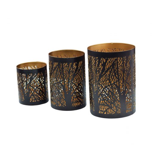 Metal Tea Light Candle Holders (Set of 3) - Image 3