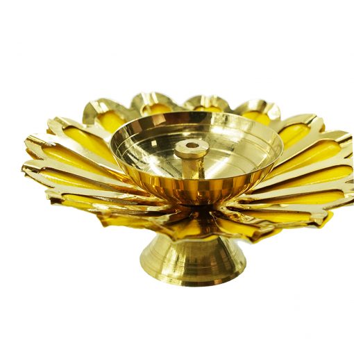 Lotus Brass Diya for Puja Room - Image 3