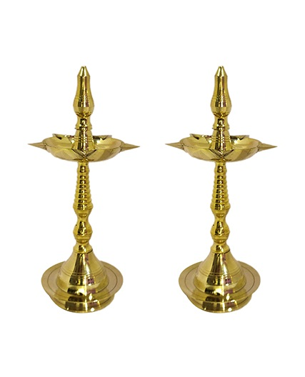 Brass Kerala Kuthu Vilakku Samai Lamp- Puja N Pujari