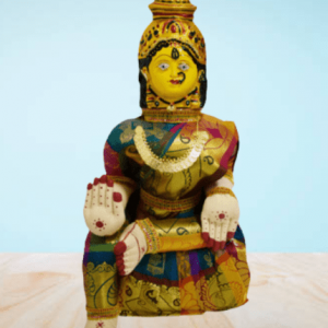Varamahalakshmi Idol Multi Color Saree- Puja N Pujari