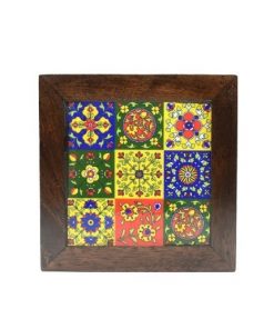 Wooden Decorative Pooja Chowki for Pooja Room