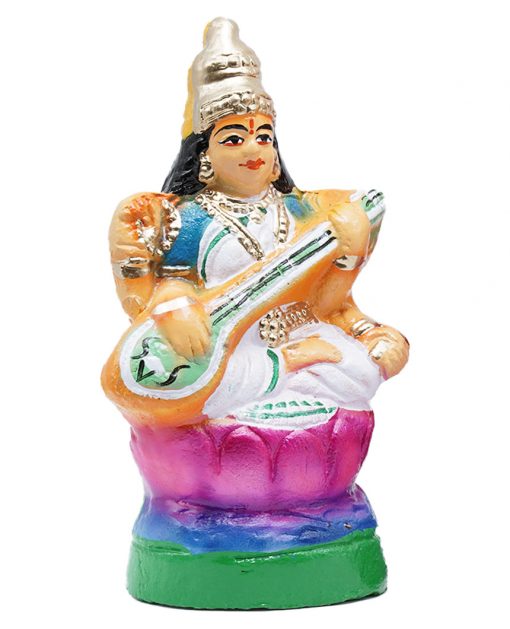 Saraswati Lakshmi Parvati Small Golu Dolls Set - Image 4