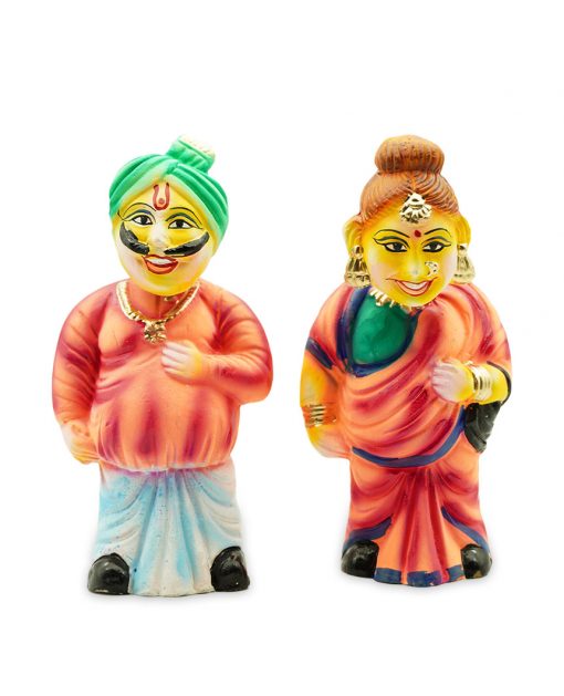 Modern Thatha Patti Clay Golu Dolls Set for Dasara - Image 6