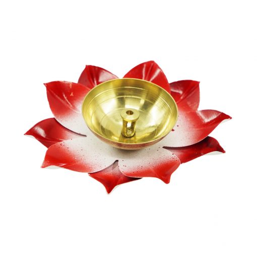 Kamal Patti Lotus Diya Red Color - Image 4