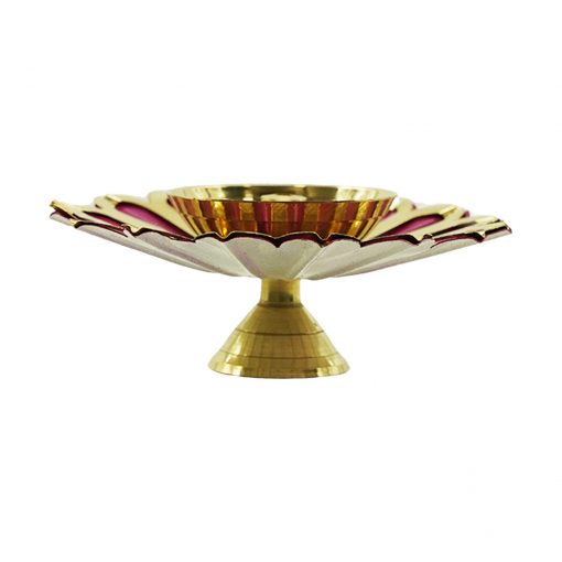 Lotus Brass Diya for Puja Oil Lamp - Image 5