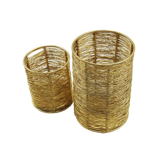 Golden Metal Wire Tea Light Candle - Image 4