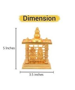 Gold Plated Laxmi Ganesha Temple Size