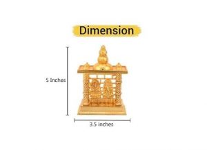 Gold Plated Laxmi Ganesha Temple Size