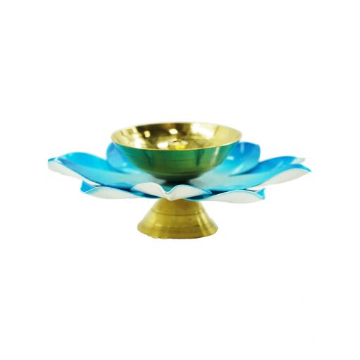 Lotus Diya Blue Color - Image 4