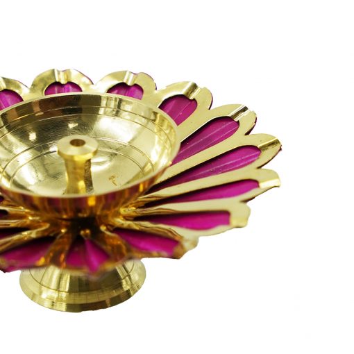 Lotus Brass Diya for Puja Oil Lamp - Image 4