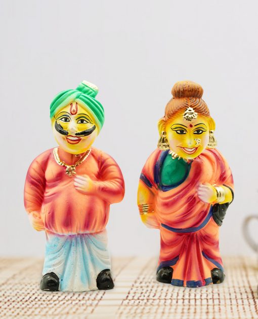 Modern Thatha Patti Clay Golu Dolls Set for Dasara - Image 4