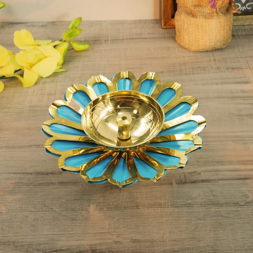 Lotus Brass Diya for Diwali Decoration