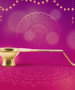 Aarti Brass Pooja Diya with Handle