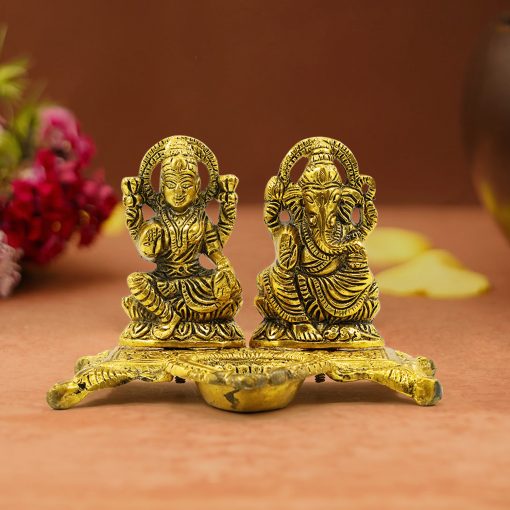 Lakshmi Ganesh Idol in Metal