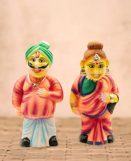 Modern Thatha Patti Clay Golu Dolls Set for Dasara - Image 7