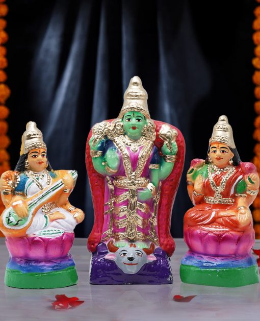 Saraswati Lakshmi Parvati Small Golu Dolls Set - Image 2