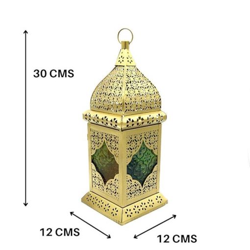 Moroccan Metal Hanging Lantern Tealight Candle Holder. - Image 3