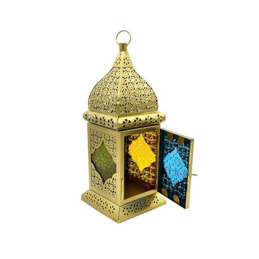 Moroccan Metal Hanging Lantern Tealight Candle Holder. - Image 2