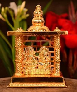 Gold Plated Laxmi Ganesha Temple