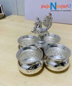 Four Sindoor Cup German Silver