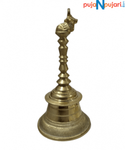 Brass Nandi Hand Held Bell 7 Inches