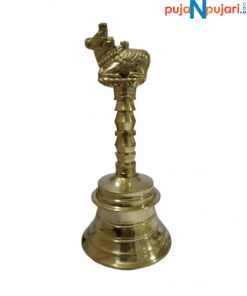 Brass Nandi Hand Held Bell 8.5 Inches