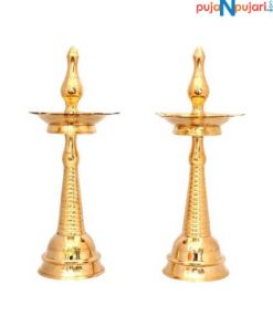 Brass Pack of 2 Table Diya Set