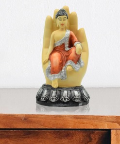 Buddha Sitting on Palm Statue Showpiece for Home Decor