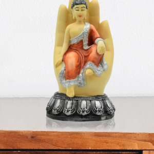 Buddha Sitting on Palm Statue Showpiece for Home Decor