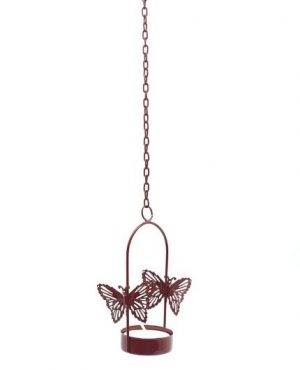 Butterfly Hanging Tealight Holders (Brown)