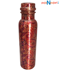 Copper Designer Bottle with Lid-1Ltr