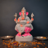 Eco-Friendly-Clay-Ganesha-in-Pink-color--1.3-Feet