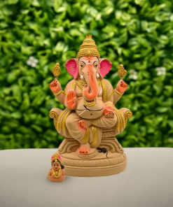 Eco-Friendly-Ganesh-Murti-with-Gauri-Mata--1.3-Feet-