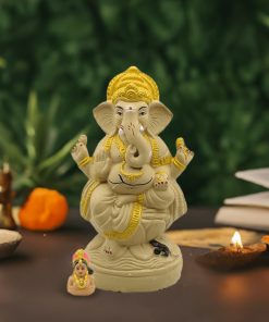 Eco-Friendly-Ganesha-in-Yellow-with-Gowri-Maa--1-Feet-edited_3