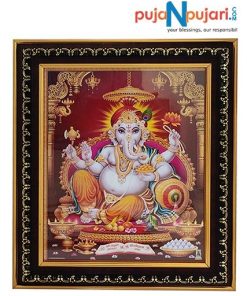 pujanpujari online shopping, ganesha photo frame, ganpati photo frame, ganesh photo frame