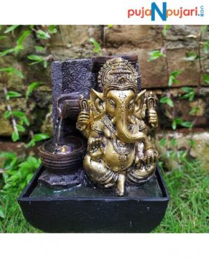 Ganesha Water Fountain with Single Step