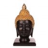 Gautam Buddha Head Gold Matte Black Statue