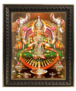 Goddess Lakshmi with Yantra Background