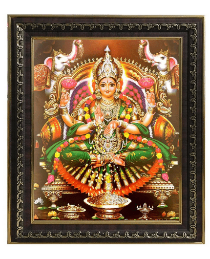 Goddess Lakshmi with Yantra Background