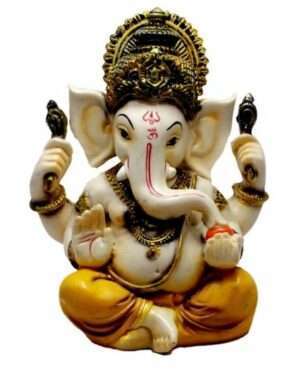 Hand Carved God Ganesha Resin Idol