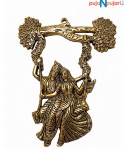 Hanging Metal Radha Krishna Jhula Idol Statue