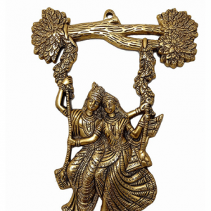Hanging Metal Radha Krishna Jhula Idol Statue