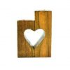 Heart Shaped Wooden Tealight Candle
