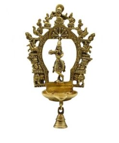 Krishna Wall Hanging Diya with Bell