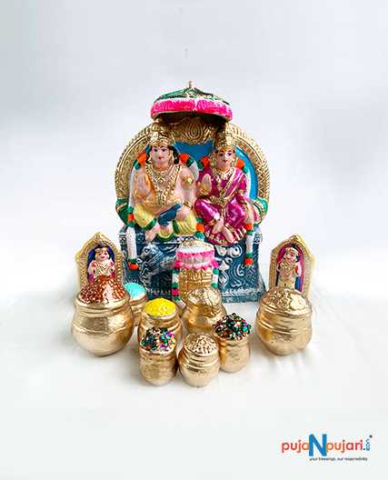 Kubera with Navanidhi Golu Dolls Set