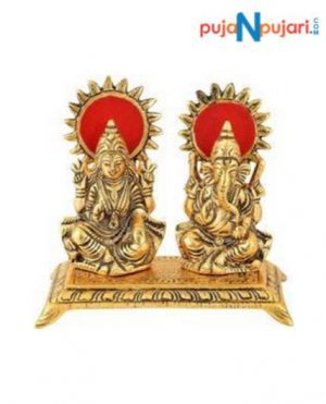 Lakshmi Ganesh Idol in Brass
